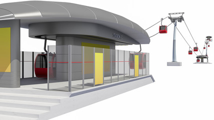 Illustration of Cableway Station
