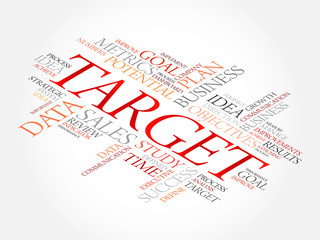 Target word cloud, business concept