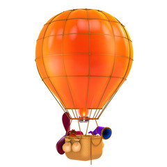 Balloon cartoon. 3d render