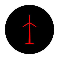 Wind turbine logo or icon