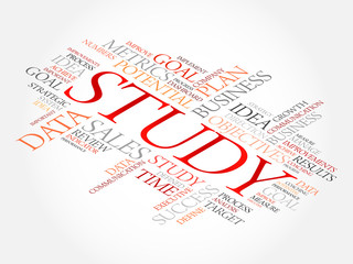 Study word cloud, business concept