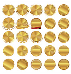 Golden medallion with laurel wreath collection