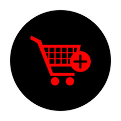 Shopping Cart and add Mark Icon