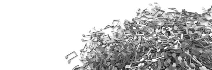 Naklejka premium Infinite musical notes 3d rendering