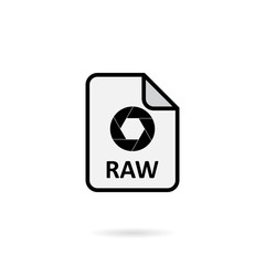 RAW file on white background vector