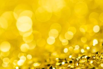 Gold spring or summer, Christmas Glittering background.Holiday a