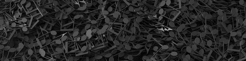 Naklejka premium Infinite musical notes 3d rendering