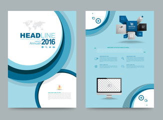 Cover annual report Leaflet Brochure Flyer template A4 size design, book cover layout design, Abstract presentation templates, Business report template.