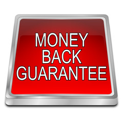 Money back Guarantee button - 3D illustration