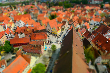 Naklejka premium View from St. Georgs Church - Nordlingen, Germany