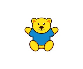 Obraz na płótnie Canvas Teddy bear logo