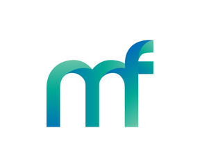 Colorful Letter M F Logo