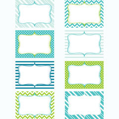 Printable Labels Set.Tags. Photo Frame, Gift Tags, Card Making, Invitation