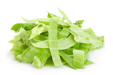 Cabbage chopped isolated on white