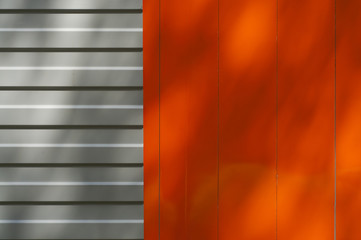 Orange and gray wall