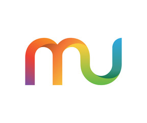 Colorful Letter M U Logo