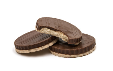 cookies with chocolate isolated