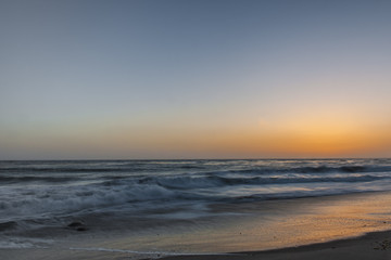 california vibrant sunset on the pacific ocean