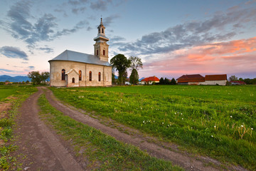 Church in avillage in Turiec region, central Slovakia.