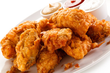 Fried chicken nuggets
