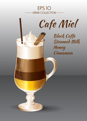 Coffee Miel. Coctails