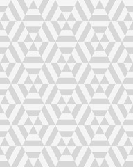 Geometric gray hexagon seamless pattern, vector