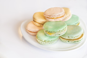  French colorful macaroons sweet dessert 