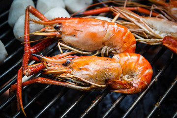 Grilled shrimps.