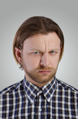 Obraz premium Portrait of man in casual shirt.
