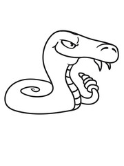 rattlesnake poisonous nasty bite dangerous comic cartoon snake