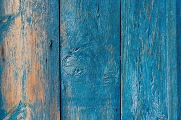 Fototapeta na wymiar Rough blue wooden texture