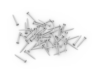 3d lot of metal steel nails