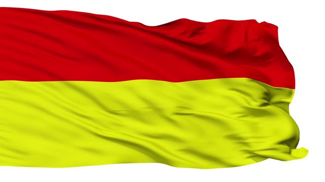 Pretoria Capital City Flag of South Africa, Isolated Realistic 3D Animation, Seamless Loop - 10 Seconds Long