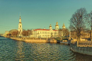 Fototapeta premium Пересечение канала Грибоедова и Крюкова канала, Красногвардейский мост.
