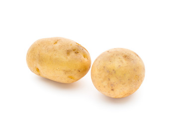 New potato isolated on white background.