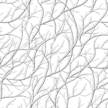 Seamless pattern with branch silhouettes