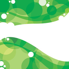 Green Graphic Background With White Space.