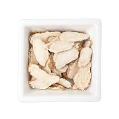 Traditional Chinese Medicine - Sliced ginseng (Panax ginseng)