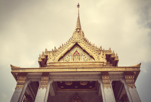 Wat Trimit, Bangkok, Thailand. Famous for its gigantic, three-me
