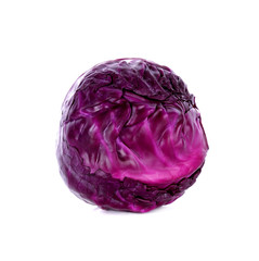 Purple cabbage  on white background