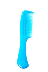 Blue comb isolated on white background