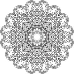 Mandala. Ethnic decorative elements. Hand drawn background.
