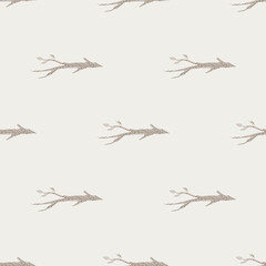 Hand Drawn Branch Seamless Pattern
