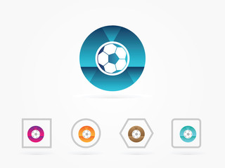 Circle Soccer logo vector