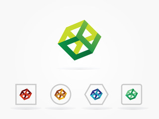 Cube logo vector
