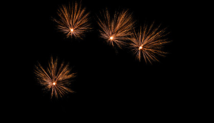 Fireworks light up the sky with display