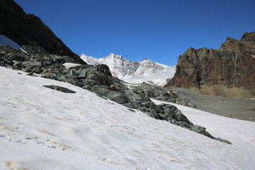 Fototapeta na wymiar Fee Gletscher. Saas-Fee. Schweiz