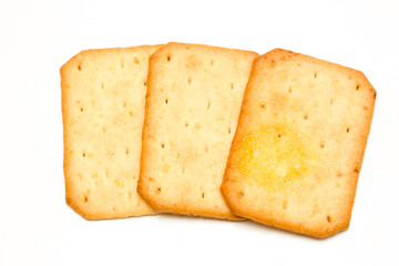 Cracker isolated on white