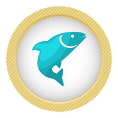 Fish colorful icon