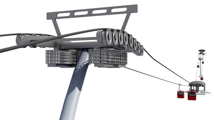 3D Illustration of Cableway Station